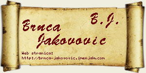 Brnča Jakovović vizit kartica